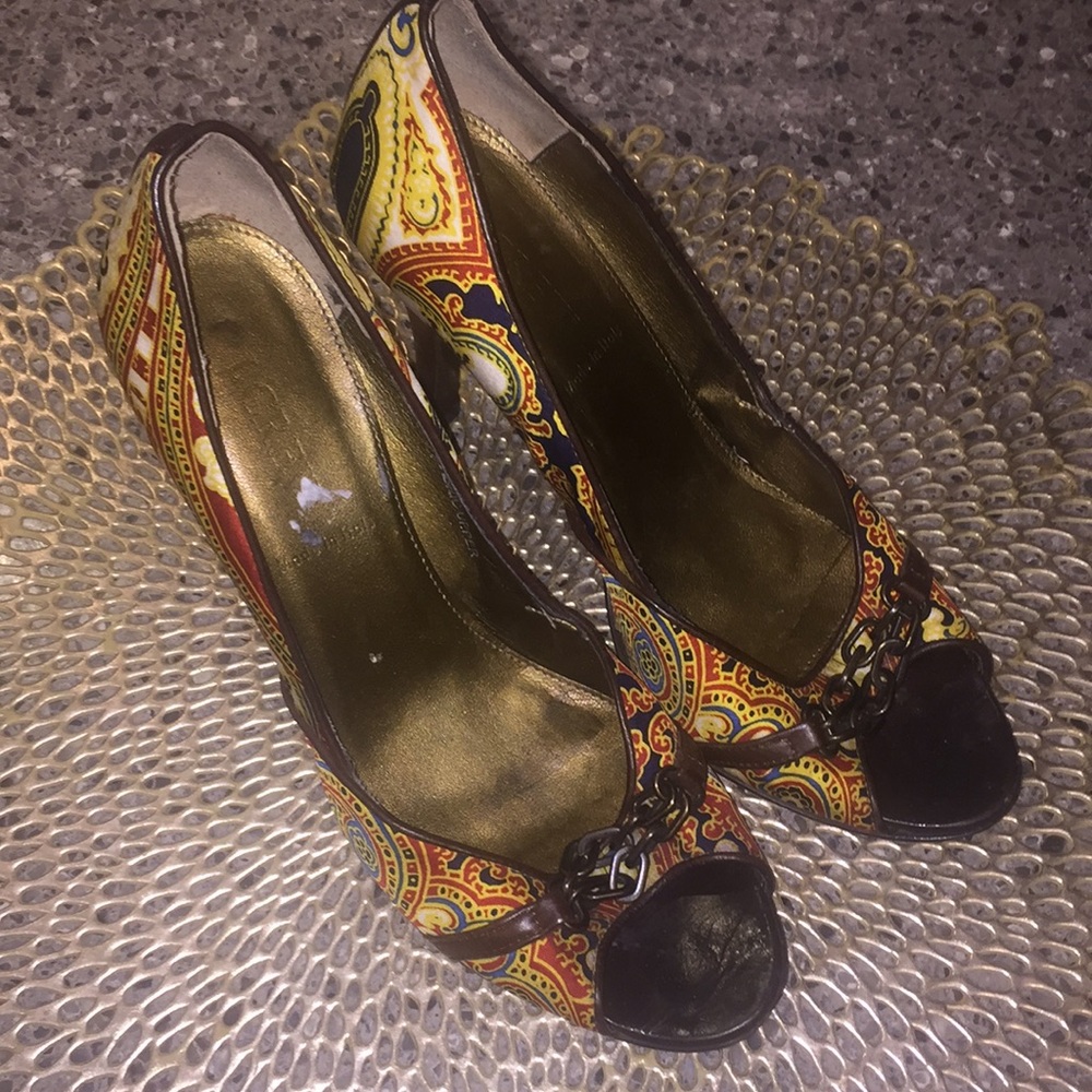 J Crew open toe pump